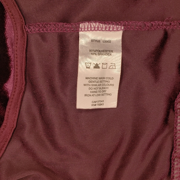 Fabulous Violet Velvet Bodysuit - Picture 6 of 6